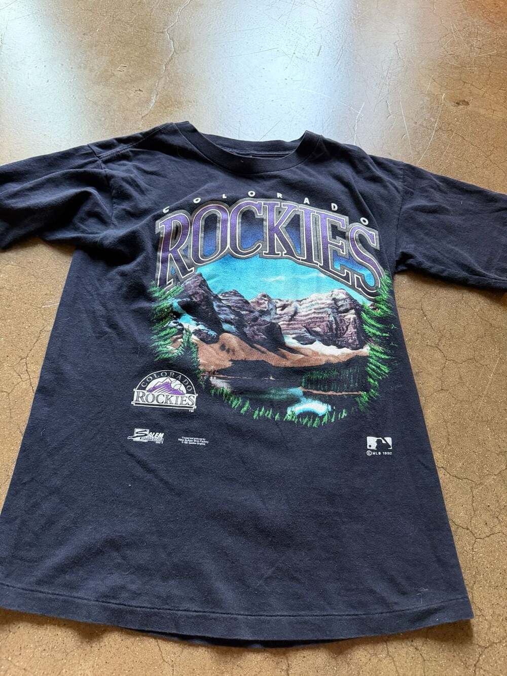 Vintage 1992 Colorado Rockies MLB Graphic T-Shirt by Salem Sportswear